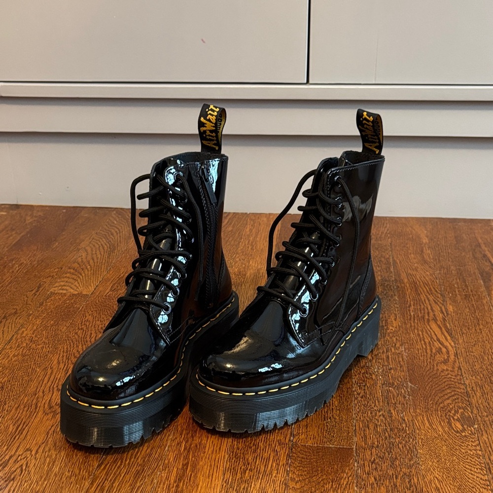 Dr. Martens patent leather Black Women's platform boots